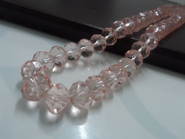 Free ship!10mm light pink colour crystals round glass loose Beads fashion DIY jewelry finding