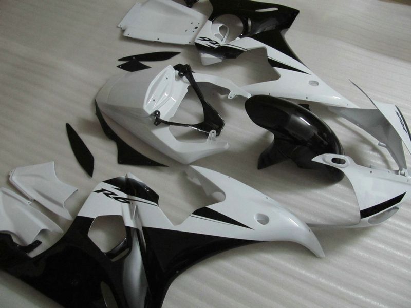 Black &white ABS Fairing for YAMAHA R6 2003 2004 2005 fairings YZFR6 03 04 05 full fairing kit +Free gift