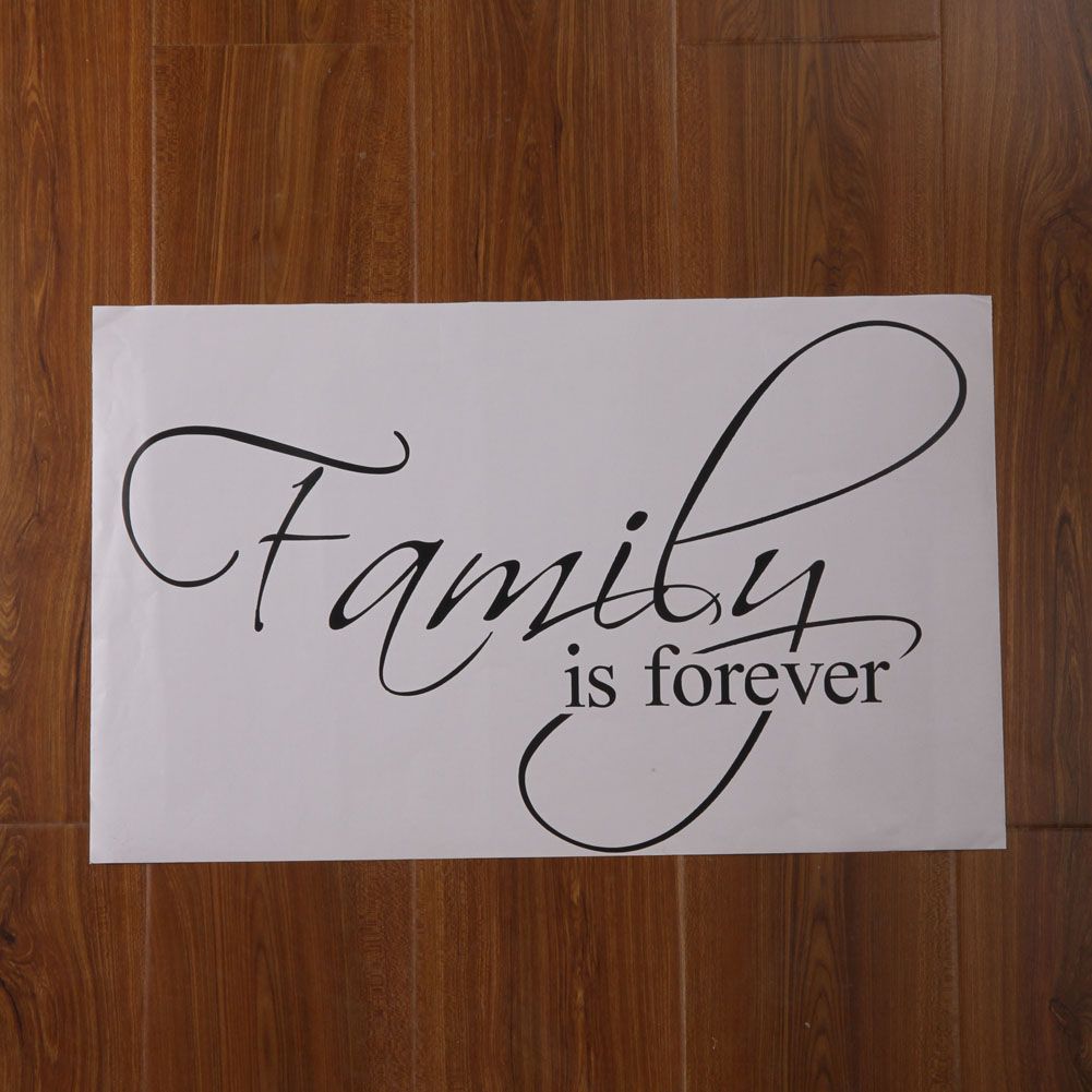 Family Is Forever Vinyl Lettering Wall Art Saying Home Wall Sticker