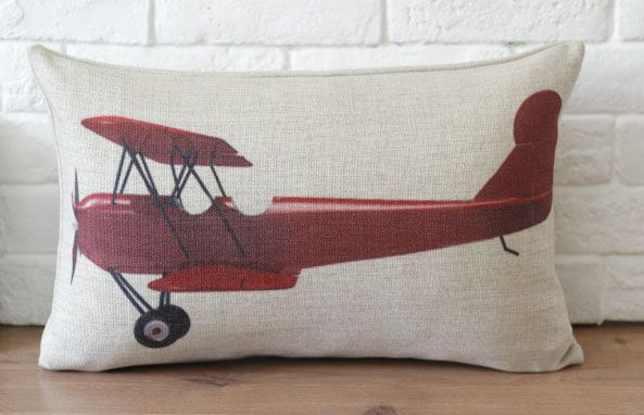 Novelty Gift Red Airplane Helicopter Pattern Linen Cushion Cover Mesmerizing Airplane Decorative Pillow Novelty Gift Red Airplane Helicopter Pattern Linen Cushion Cover Mesmerizing Airplane Decorative Pillow