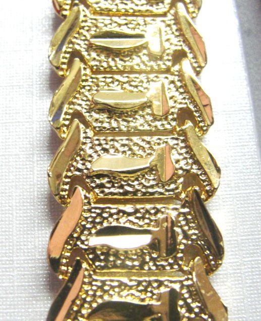 Best 3 Style Choose Brand New MEN 24K YELLOW GOLD GEP SOLID FILL GP BRACELET Fashion Men Gold