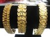 3 styles choisir flambant neuf hommes 24 K or jaune GEP solide remplissage GP BRACELET mode hommes Bracelet en or 8"