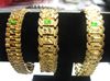 3 estilos mixtos Nuevos HOMBRES 24K ORO AMARILLO GEP SOLID FILL GP PULSERA Moda Hombres Pulsera de oro 8 "10pcs / lot