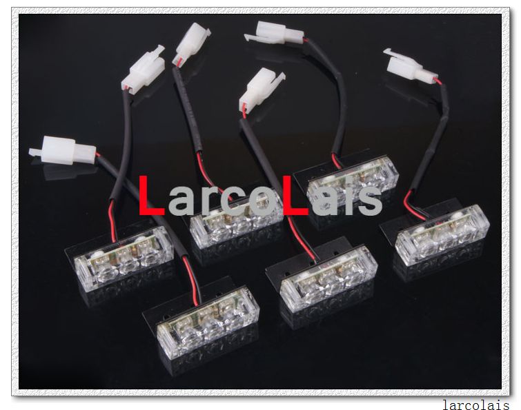 Âmbar branco Especificar Cor Comentário 6x3 LED Strobe Flash Aviso EMS Caminhão Do Carro Luz Piscando Bombeiros Luzes 6x3