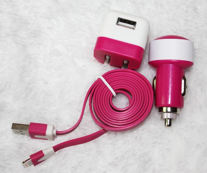 3 In 1 Travel Kit For Ipad 4 Ipad Mini US Wall Charger + Car Charger