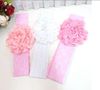 10 sztuk / partia Baby Headbands Hairband Hairble Heatwear Big Pink Róża Kwiaty Elastyczna Biała Szyfonowa Opaska, Ozdoby do włosów dla dzieci