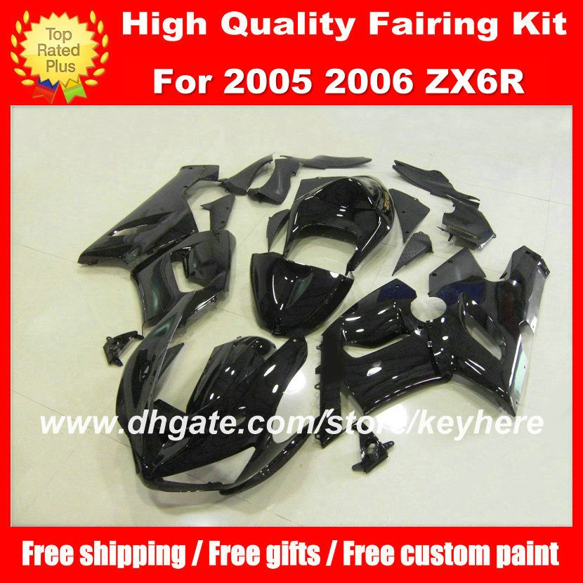 Free Custom Race Fairings Kit For KAWASAKI ZX 6R 05 06 Ninja ZX6R 2005