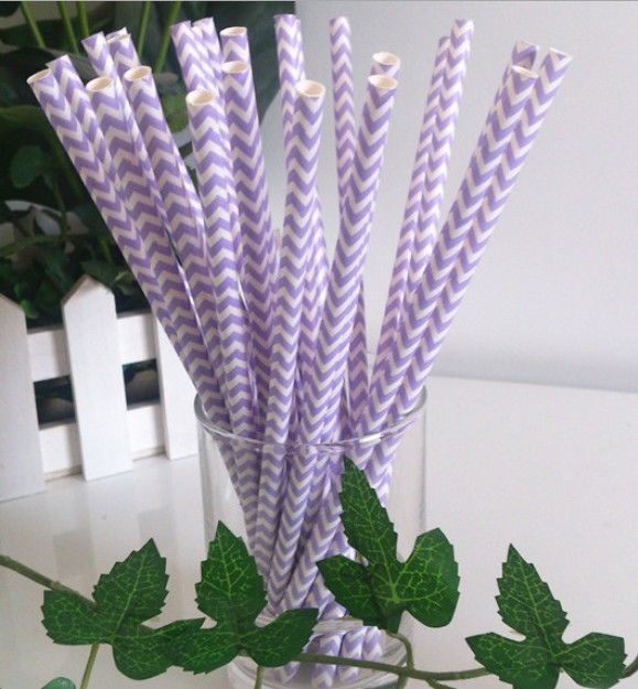 New Arrival Mixed Chevron patterns Striped Polka Dot Stars Drinking Paper Straw Colorful paper straws for party favor