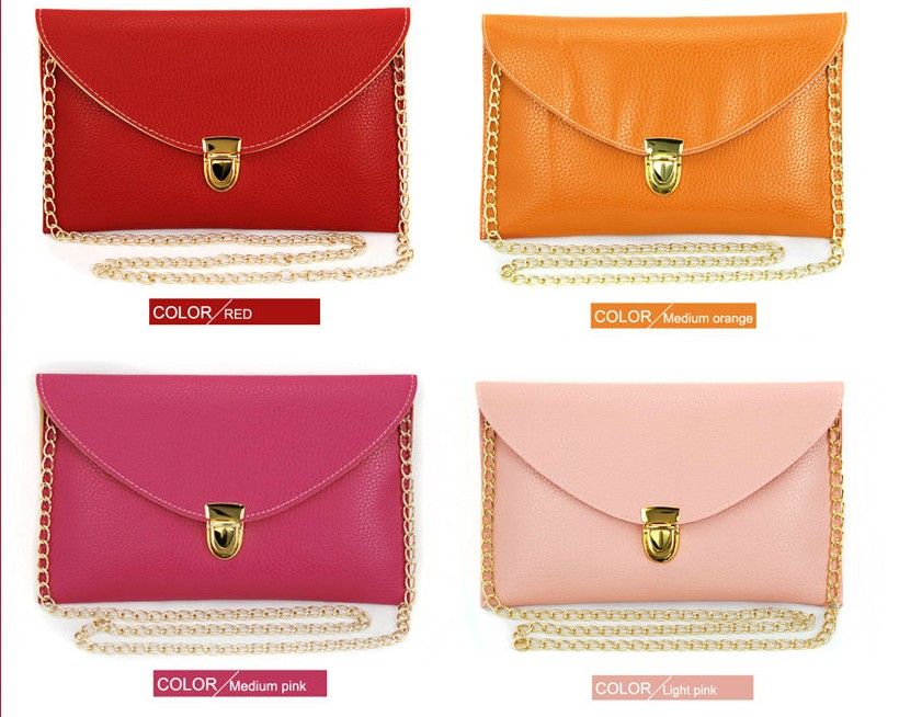 Lady Women Envelope Clutch Chain Rosy Purse HandBag Shoulder Hand Tote Bag