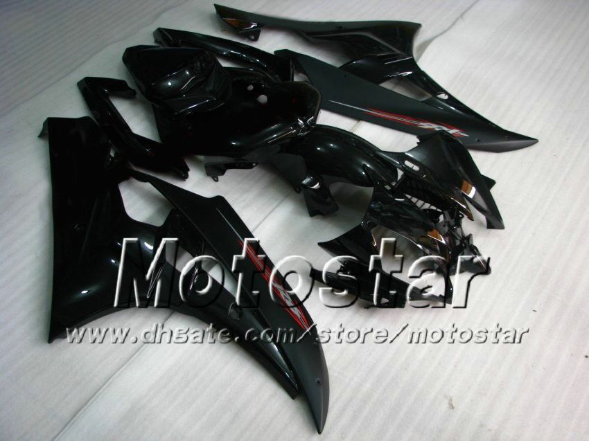 7ギフトレーシングフェアリングキット2006 2007 YZF-R6 06 07 YZFR6 06 07 YZF R6 YZFR600ブラックカスタムフェアリングセットAB74