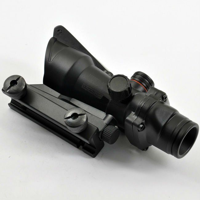 Trijicon Jakt Scope Acog 1x32 Tactical Red Dot Sight Real Red Fiber Optic Riflescope med Picatinny Rail