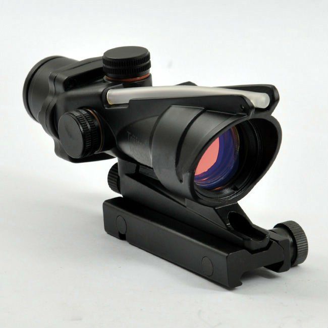 Trijicon Hunting Scope ACOG 1X32 Tactical Red Dot Sight Real RED Fiber Optic Riflescope with Picatinny Rail