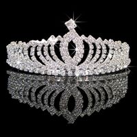 Wholesale Exquisite Shiny Rhinestone Bridal Crown Tiara Diamond Stone Wedding Headwear Jewelry Bridal Tiaras Hair Accessories Wedding Gift HOT Sale