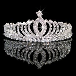Exquisito Rhinestone brillante Corona nupcial Tiara Diamond Stone Diamond Headwear Joyería Tiaras Tiaras Accesorios para el cabello Regalo de boda Venta caliente