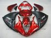 Mat Zwart rood Stroomlijnkappen voor Yamaha 2009 2010 2011 YZF R1 YZFR1 09 10 11 YZF-R1 volledige kuip kit + gift