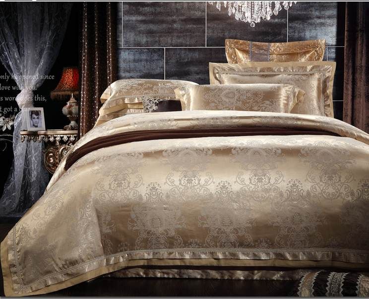 Jacquard Silk Cotton Home Textile Luxury King Size Comforter