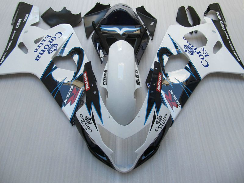 

White Blue corona fairing kit for Suzuki GSXR 600 750 2004 2005 K4 GSXR600 GSXR750 04-05 R600 R750, Multi-color