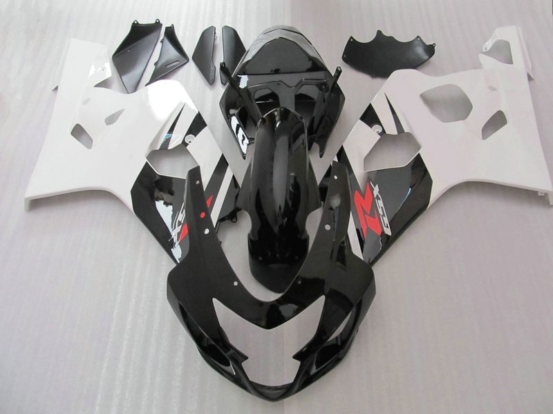 S6492 Black white fairing kit for 2004 2005 GSXR 600 750 K4 GSXR600 GSXR750 04 05 GSX R600 R750