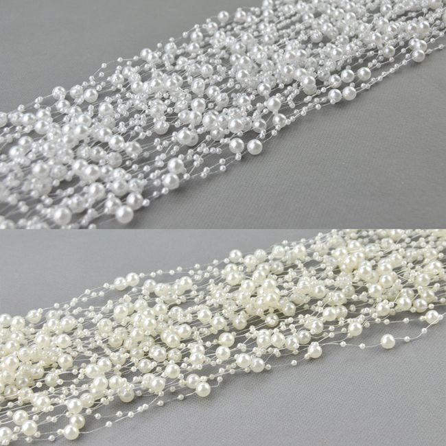 10pcs 8mm3mm Rosa caldo / Bianco / Avorio Perle perline Decorazione centrotavola matrimonio garland FAI DA TE