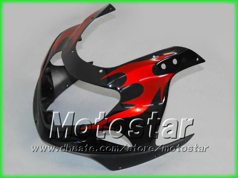 Red flame ABS fairing kit for SUZUKI GSXR 600 750 K1 GSXR600 GSXR750 01 02 03 R600 R750 2001 2002 2003 body fairings