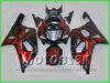 Красное пламя ABS обтекатель комплект для SUZUKI GSXR 600 750 K1 GSXR600 GSXR750 01 02 03 R600 R750 2001 2002 2003 обтекатели кузова