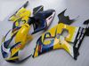 Yellow Corona Fairings Zestaw do Suzuki GSXR 600 750 K1 GSXR600 GSXR750 01 02 03 R600 R750 2001 2002 2003 Motocykl