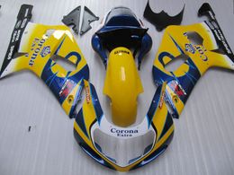 Yellow corona fairings kit for suzuki GSXR 600 750 K1 GSXR600 GSXR750 01 02 03 R600 R750 2001 2002 2003 motorcycle fairings