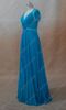 Kändisklänningar Kate Middleton Blue Green Color Real Facture Images A Line V Neck Cap Sheer Sheer Soce Pärled Ribbon Kate Dress9712432