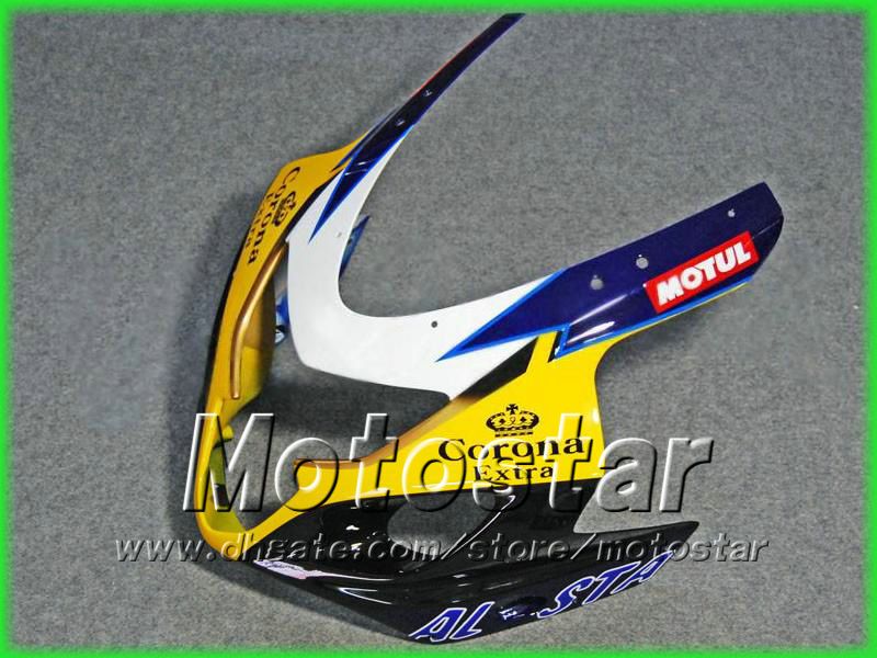 Yellow Corona Fairing Kits för Suzuki 2004 2005 GSXR 600 750 K4 GSXR600 GSXR750 04-05 R600 R750 2004 2005 FAIRINGS BY EMS