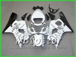 Black white corona alstare fairings kit for 2004 2005 GSXR 600 750 K4 GSXR600 GSXR750 04 05 R600 R750 fairing kit 5 gift