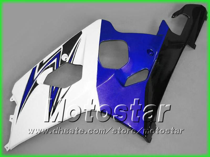 Blue white fairings bodywork kit FOR SUZUKI 2004 2005 GSXR 600 750 K4 GSXR600 GSXR750 04 05 R600 R750 body repair ABS fairings