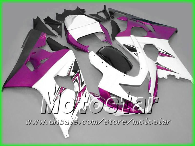 Purper White Fairing Kit Carrosserie voor Suzuki Backings GSXR 600 750 K4 2004 2005 GSXR600 GSXR750 04-05 R600 R750