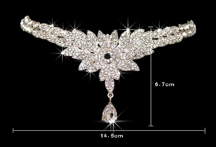 2015 Hot Selling Shining Bridal Crystal Veil Tiara Crown Headband Bröllop Smycken Ange gratis frakt