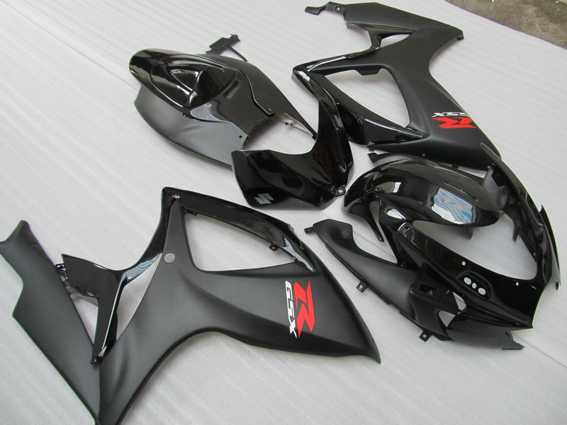 100 ٪ حقن هاي من الدرجة HABLING ABS RACING RACING FAPLINGS لـ SUZUKI GSX R600 750 2006 2007 06 07 Fairing Kit K6 Matt Glossy Black