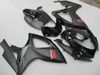 100% Hi-klassinsprutning Abs Motorcykeltävlingar för Suzuki GSX R600 750 2006 2007 06 07 FAIRING KIT K6 MATT GLOSSY Black