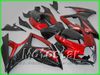 Kit de cuerpo de carenado negro + rojo moldeado por inyección 100% para GSXR 600 750 K6 GSXR600 GSXR750 06 07 R600 R750 2006 2007 + Windscre