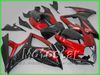 Moulage par injection 100% fit Kit de carrosserie de carénage noir + rouge POUR GSXR 600 750 K6 GSXR600 GSXR750 06 07 R600 R750 2006 2007 + Pare-brise