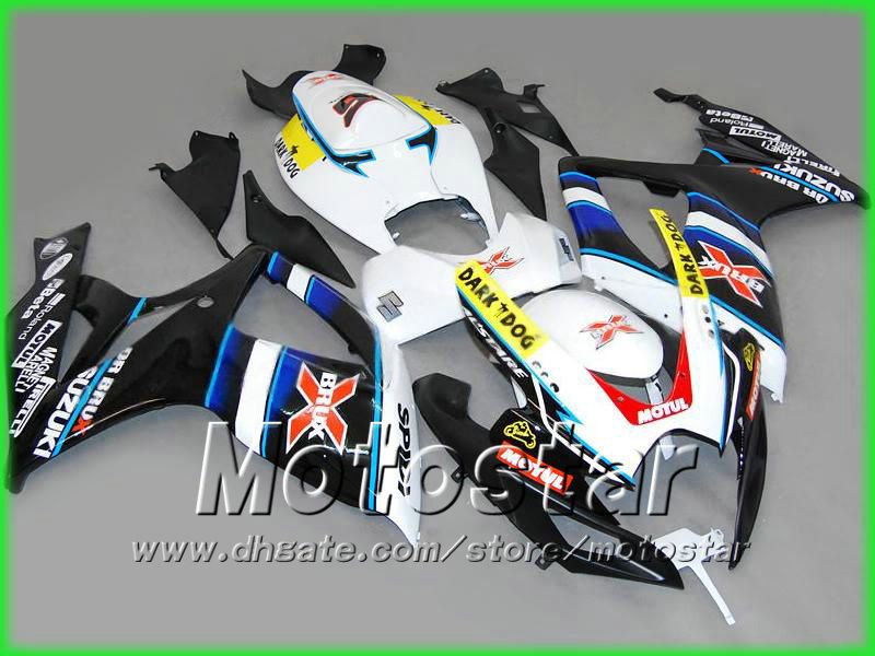 2006 2007 GSXR 600 750 K6 GSXR600 GSXR750 06 07 R600 R750의 Brux 차체 인 Injeciton 페어링 키트