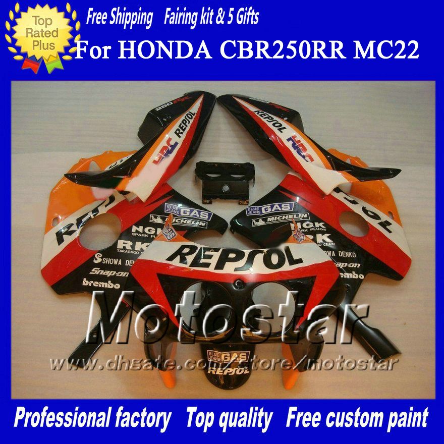 7 regalos carenado del mercado de accesorios para Honda CBR250RR MC22 CBR 250RR 91 92 93 94 95 96 97 98 CBR250 MC22 carenado personalizado bodykit ad6