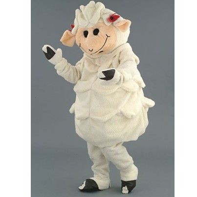 KIDS LAMB FANCY DRESS COSTUME FURRY ANIMAL OUTFIT BODY SUIT GIRLS ...