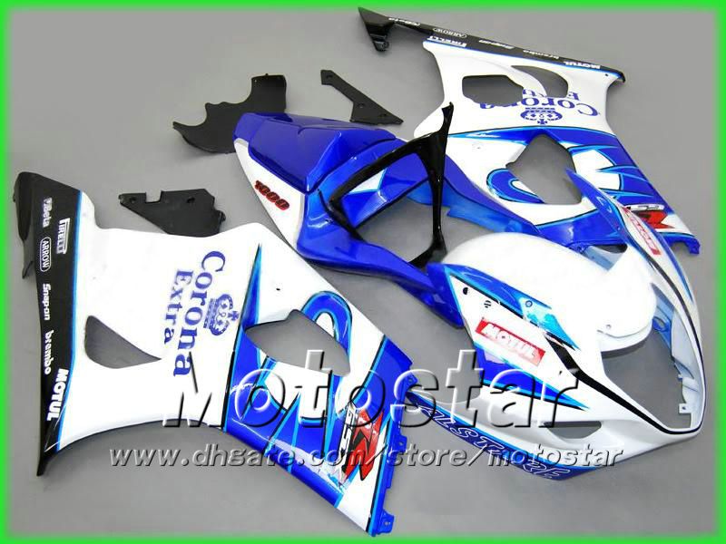 Corona Extra MotorCycle Fairing Kit för Suzuki 2003 2004 GSX-R1000 K3 GSXR1000 GSXR 1000 03 04 Body Repair Fairings Kit