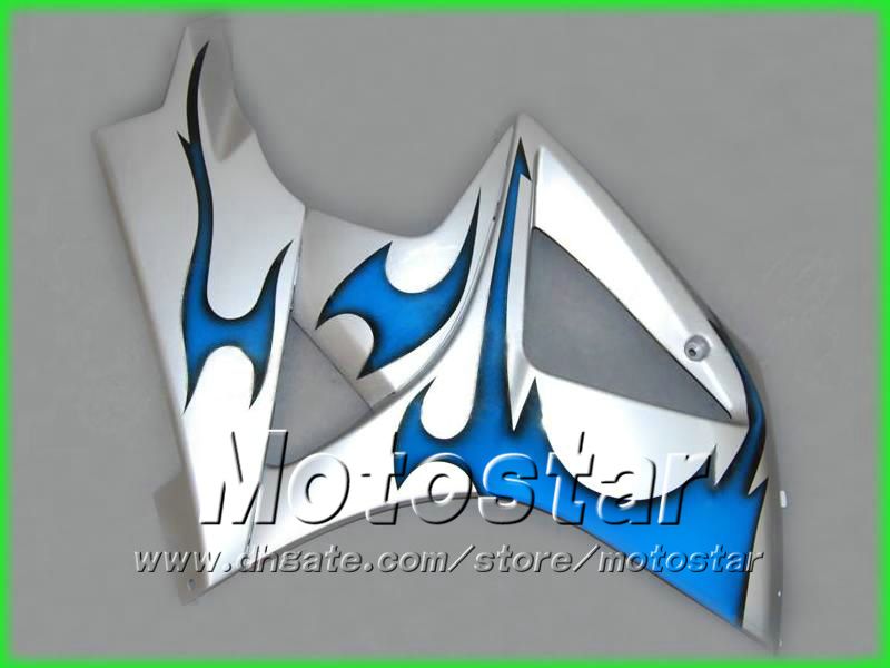 Juego de carenado de carrocería azul ABS en plata PARA SUZUKI GSX-R1000 K7 2007 2008 GSXR1000 GSXR 1000 07 08 carenados