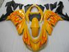 7 gifts! hot sell Red flames yellow Fairing kit for ninja ZX-10R 06-07 ZX10R 06 07 ZX 10R 2006 2007 fairings