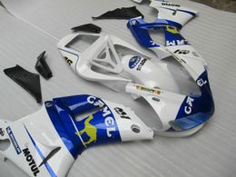 Free custom Fairing kit forYAMAHA YZF R1 1998 1999 blue white fairings set YZF R1 98 99 ZQ22