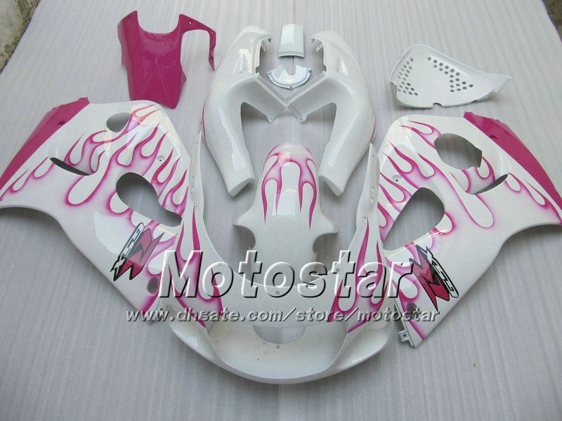 Roze vlammen kuip voor suzuki GSXR600 GSXR750 1996-2000 GSXR 600 750 96 97 98 99 00 GSX-R750 GSX-R600 SRAD stroomlijnkappen