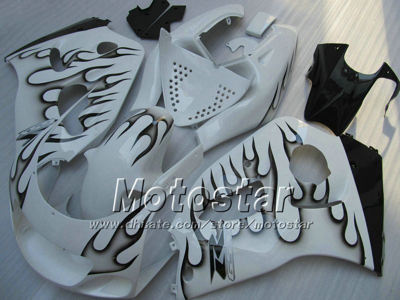 Black Flame Fairing Kit för Suzuki GSXR 600 750 1996-2000 Srad Fairings GSXR 600 750 96 97 98 99 00 GSXR750 GSXR600