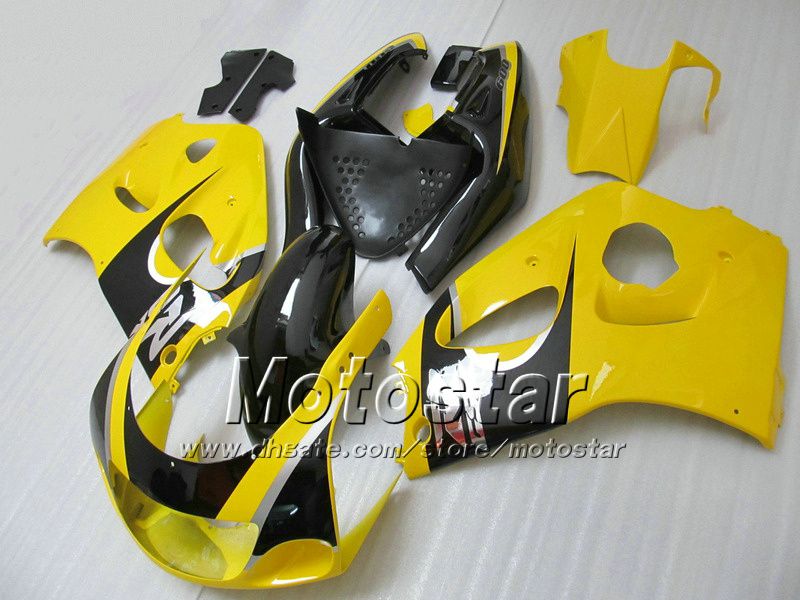 Gul Svart Fairing Kit Forsuzuki GSXR600 GSXR750 SRAD Fairings 1996 1997 1998 1999 2000 GSXR 600 750 96 97 98 99 00