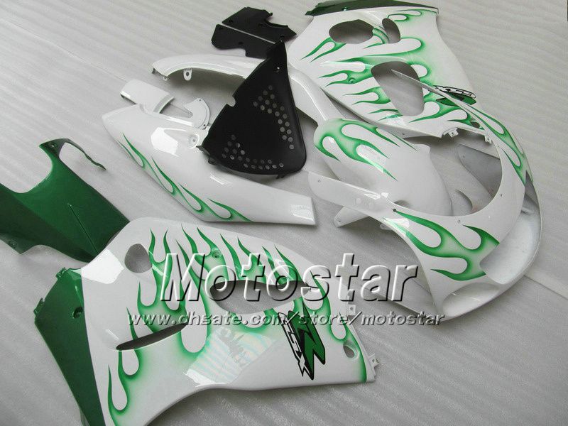 Green flames Fairing kit for SUZUKI GSXR 600 750 1996 1997 1998 1999 2000 GSXR 600 96-00 GSX-R750 SRAD fairings GSX-R600 96-00
