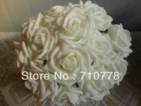 200 unids 9color Disponible Flor Arch Ramo de boda Artificial Rose Seda Flowake Flower PE Espuma Boda Decoración de coche