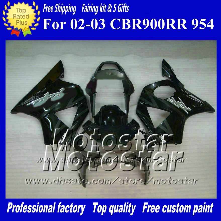 

7 Gifts aftermarket fairing for HONDA CBR900RR 954 2002 2003 CBR900 954RR CBR954 02 03 CBR900RR light gray black custom fairings set ad20, Same as picture